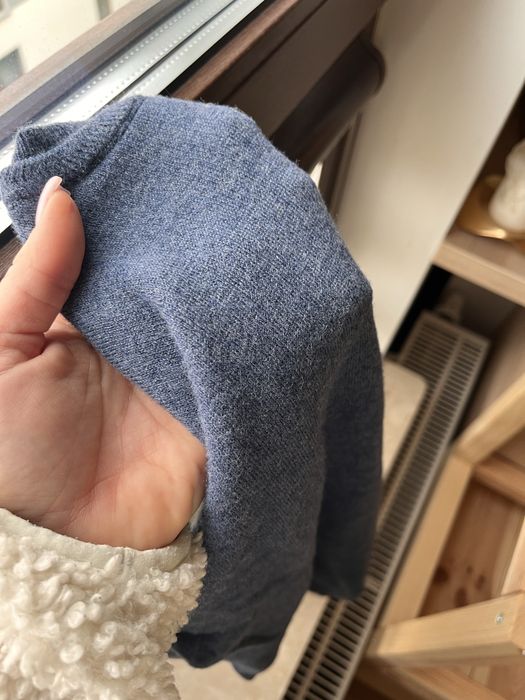 Grsnatowy sweter massimo dutti welna i kaszmir