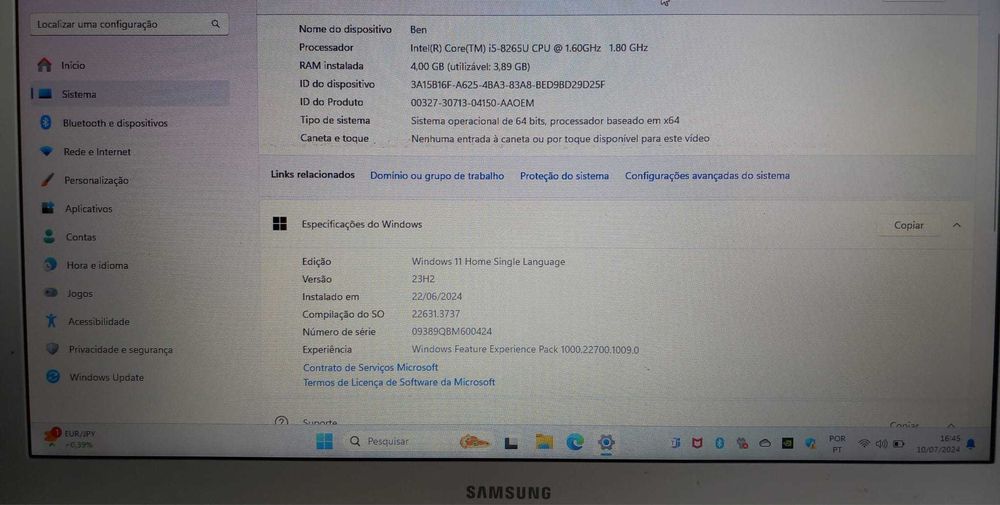 Samsung Notebook NP350XBE i5-8265u (see description)64738035371649124