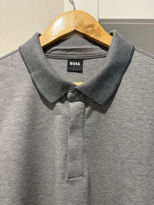 Серое поло Boss new