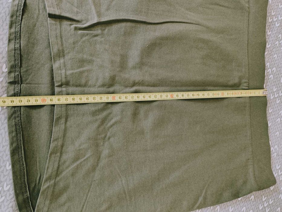 Bawełniana spódnica mini khaki zielona r.m