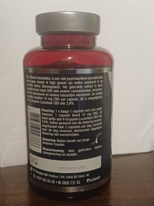Lucovitaal CBD 10mg 90 Caps Olej konopny w kapsułkach
