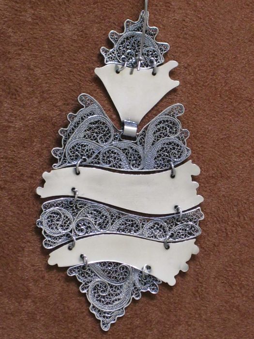 Brincos Artesanal Filigrana em Prata Maciça de Lei 835`/.. C/Contraste