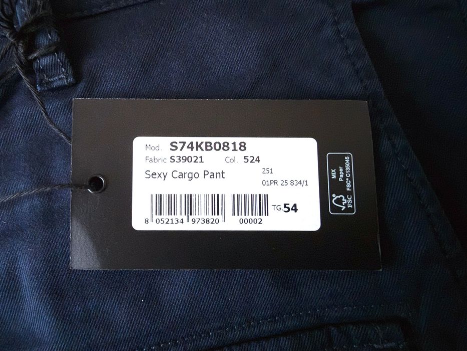 Dsquared2 Męskie Bojówki Sexy Cargo Pants Granatowe 54