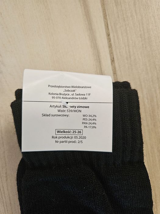 r. 25-26, r. 42,  Skarpety zimowe 539/MON