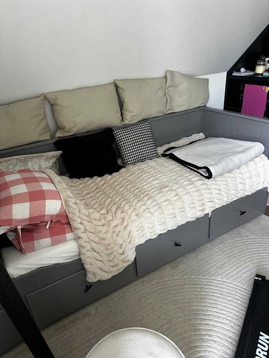 Łóżko Ikea Hemnes szare