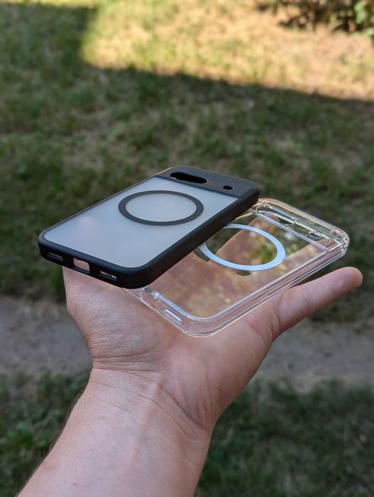 Google Pixel 8A Прозорий/Матовий чохол MagSafe Протиударний чехол