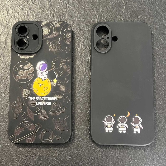 Zestaw 2 etui na Smartfon Apple iPhone 16 Pro 6,3 cala czarne astronauta