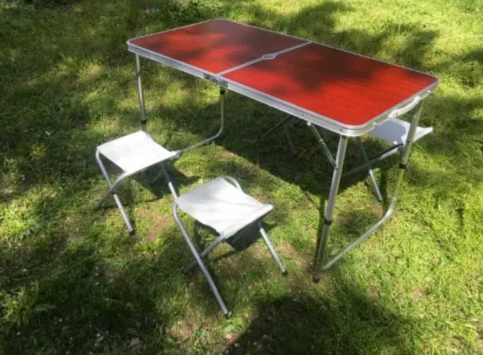 Столик для пікніка розкладний з функцією кейсу в котрому 4 стільці
