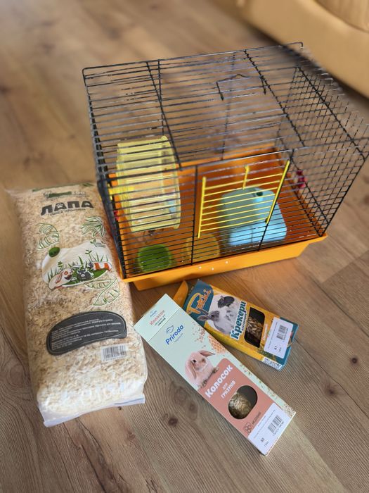 Клітка для хомʼяка та додатки до неї