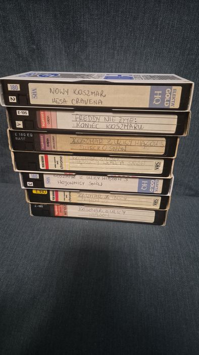 Zestaw kaset vhs Koszmar Z Ulicy 1-7