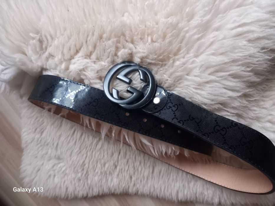 Gucci czarny pas 110cm