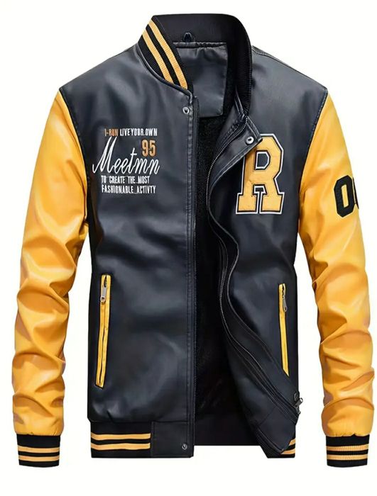 Kurtka skórzana bejsbolówka