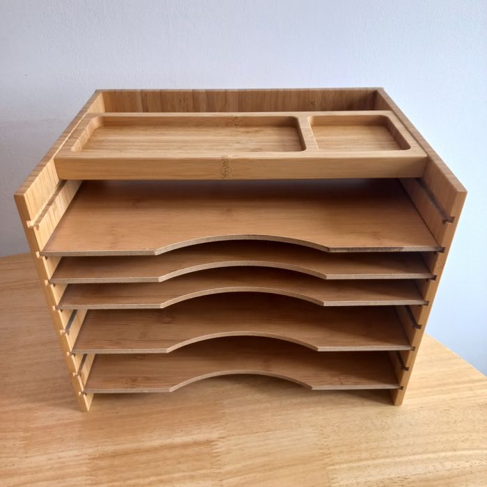 Onganizador de secretária em bambu