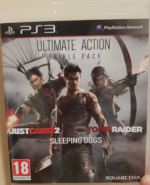Zestaw gier na PS3 Just Cause 2, Sleeping Dogs, Tomb Raider