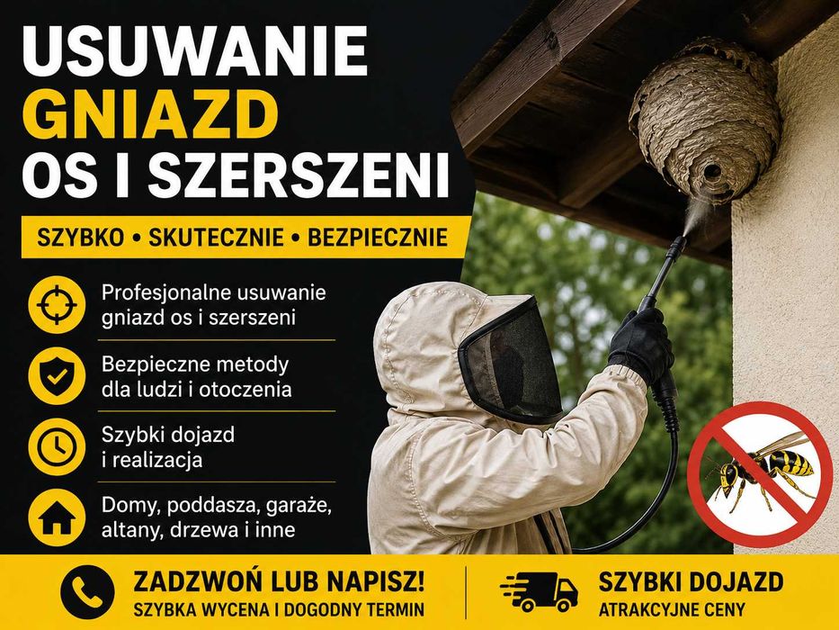 Usuwanie gniazd szerszeni