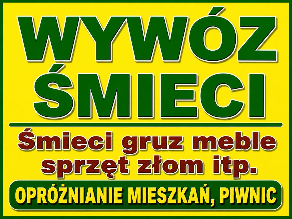 OPRÓŻNIANIE MIESZKAŃ, PIWNIC, GARAŻY | Wywóz Mebli, Gruzu, Gabarytów |