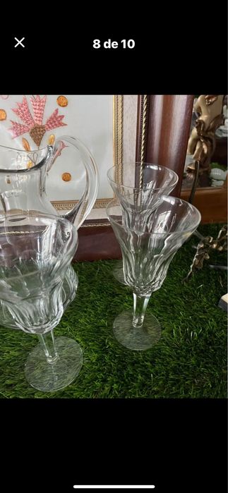 Jarra com copos cristal