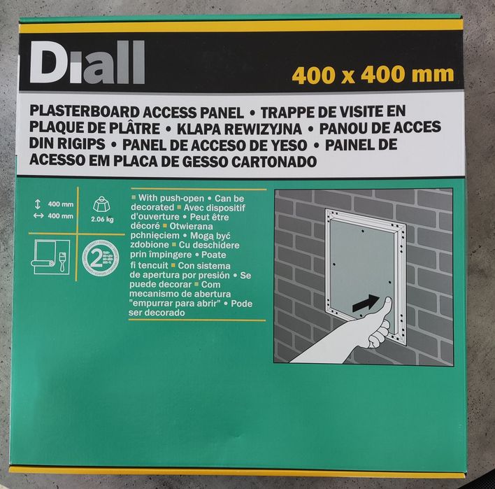 4 alçapões/painéis de acesso em gesso cartonado Diall 400x400 mm