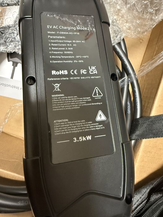 Відпрпвлено олх Зарядний пристрій Feyree  type 2 16A 3,5KW