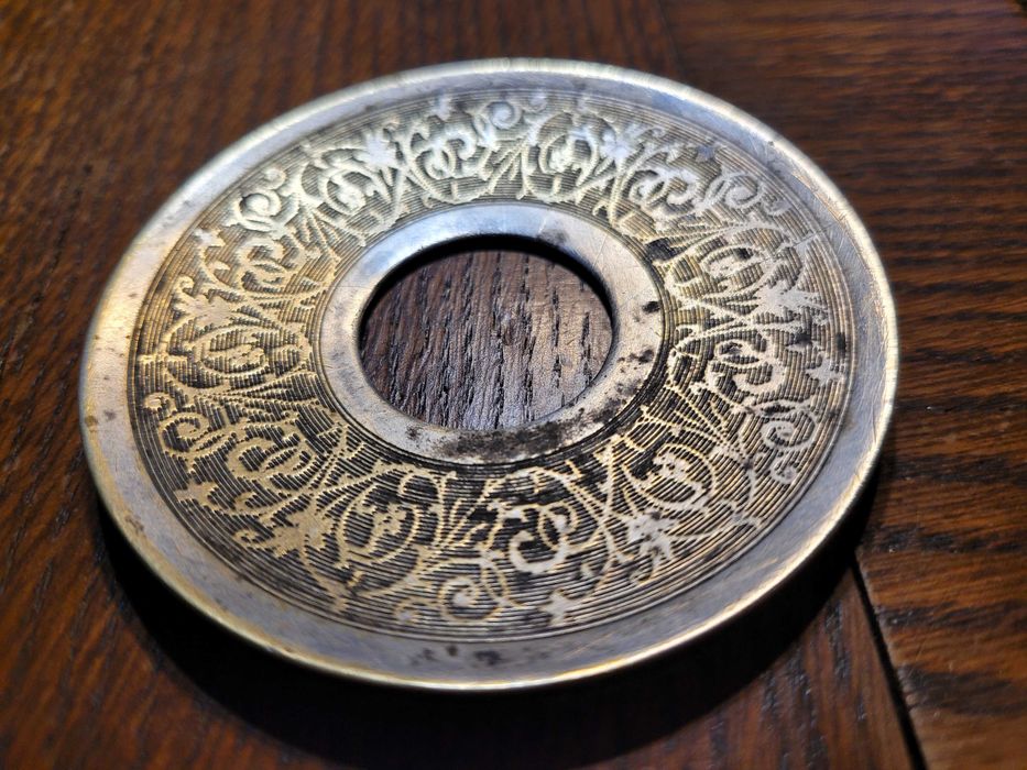 Stary przedwojenny okapnik do świecznika Br. Henneberg Warszawa