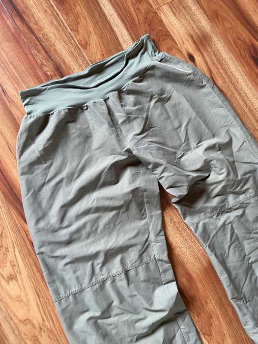 Xl 42 40 mitchi luzne lekkie spodnie dres alladynki khaki cienkie