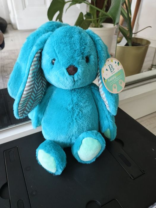 Nowy pluszowy milusi królik przytulanka turkus