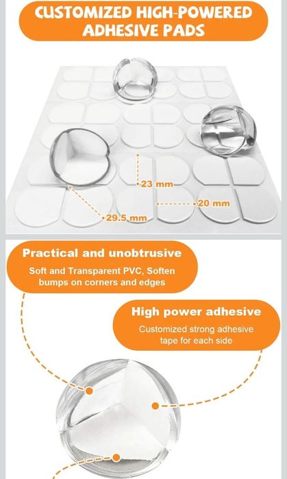 Захисні бар'єри для кутів CalMyotis, дитячі кутові захисні бар'єри
