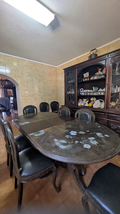 Mesa de Cozinha Extensível + 8 Cadeiras