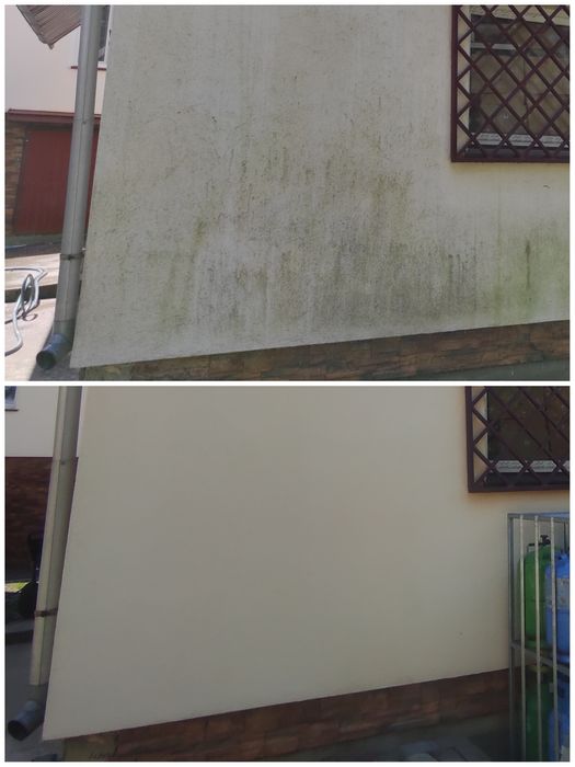 Mycie  elewacji, kostki brukowej, dachow