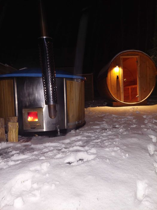 Domek na  Kaszubach z sauną i banią ruską i basenem. WOLNE FERIE