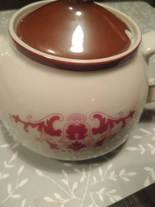 Chodzież porcelanowy czajniczek do parzenia herbaty lata 60