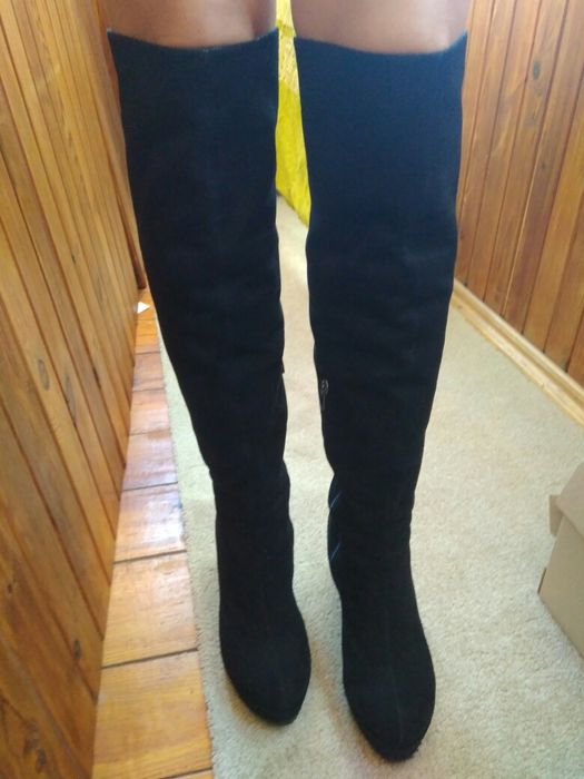 Зимние сапоги ботфорты