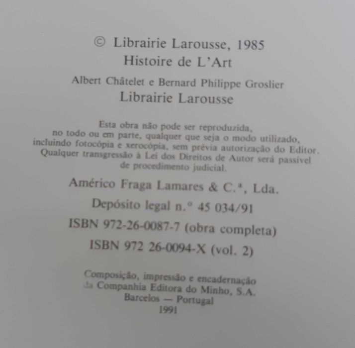 3 Livros Grandes História da Arte Larousse - Civilização Editora