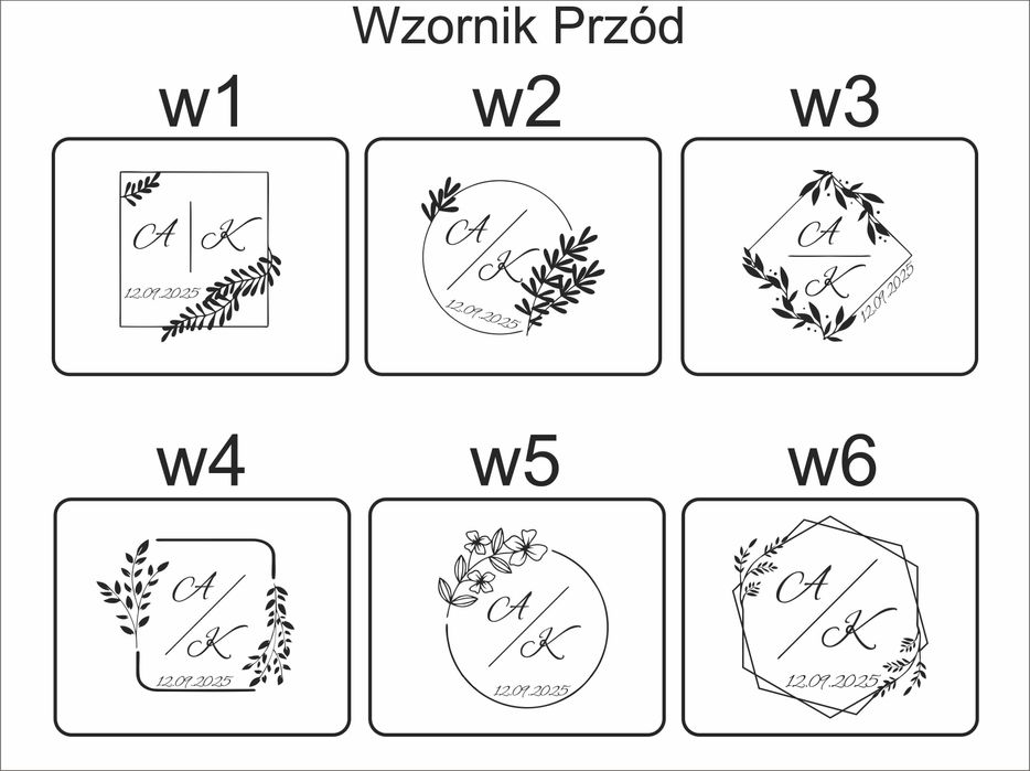 Pudełko na obrączki z przegródkami seria 2024 - Ślub/Wesele