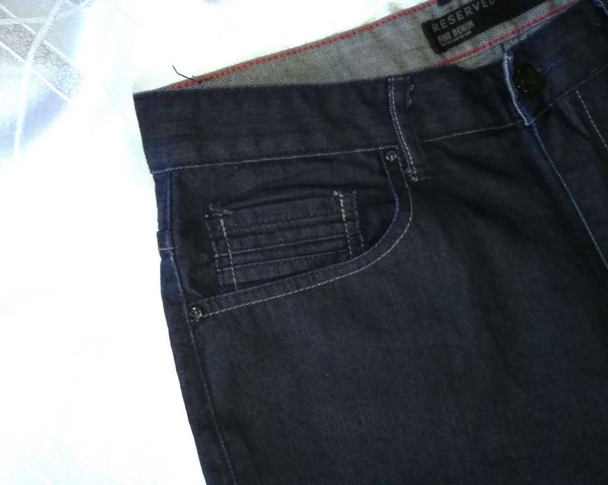 Spodnie męskie Jeans klasyczne granatowe