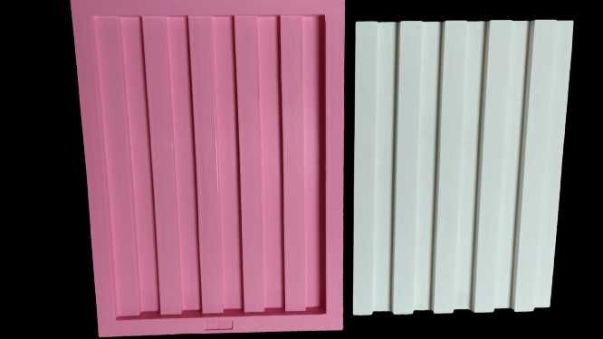 Molde 3d em Silicone "Ripado"