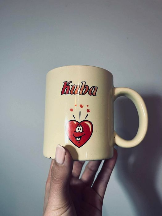 Piękny retro kubek Kuba z serduszkiem