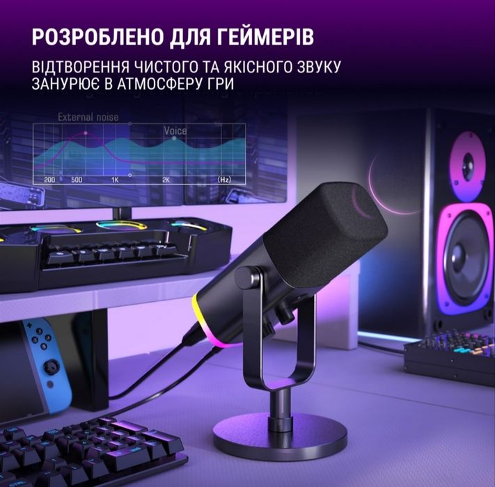 Мікрофон динамічний Fifine AM8 XLR/USB