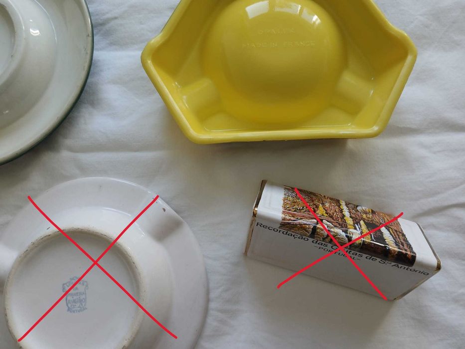 7 cinzeiros publicitários antigos, a partir de