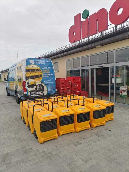 WYNAJEM Osuszacz powietrza Osuszanie po tynkach wylewkach zalaniu