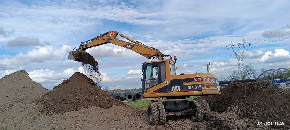 Koparka. Minikoparka. Usługi. Ziemia ogrodowa. Piasek. Wiertnica. Młot