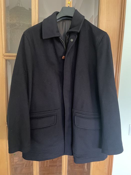 Casaco canadiana de homem em lã e cachemira