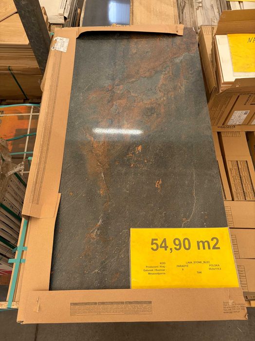 Płytka gresowa  LAVA STONE BLACK 59,8X119,8 półpoler GATUEK 2