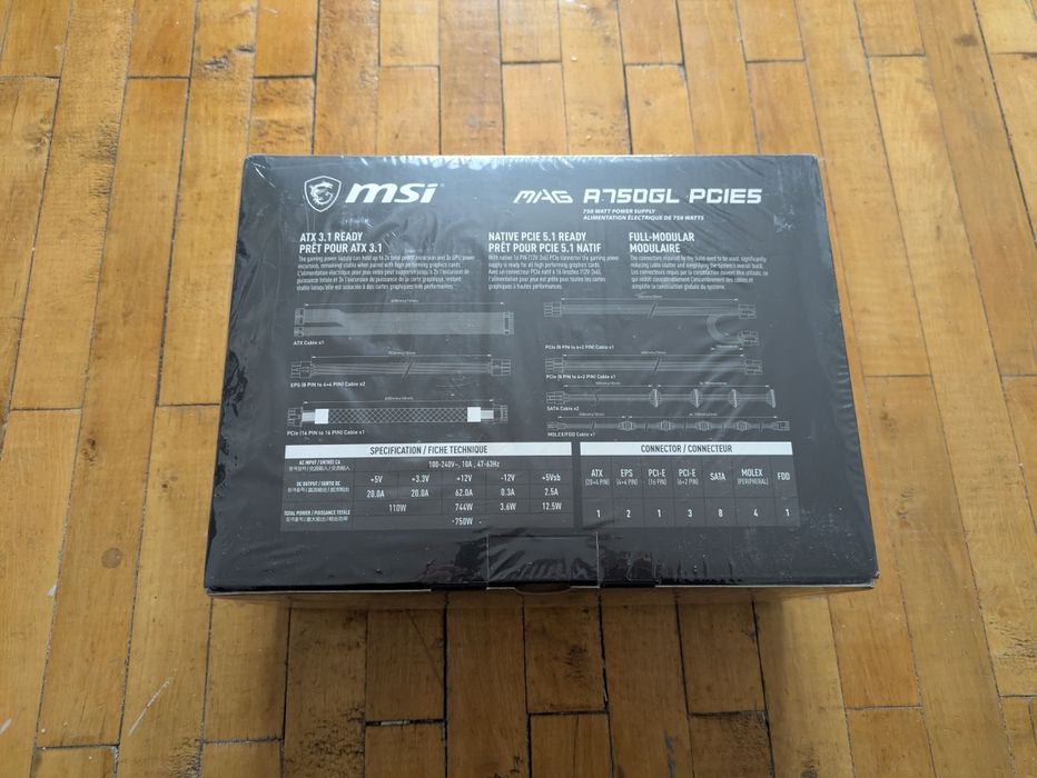 MSI MAG a750gl pcie5