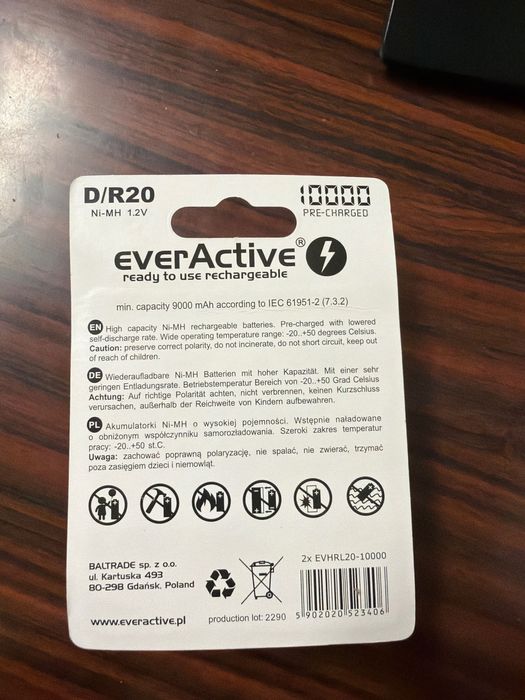 Pilha recarregável everActive