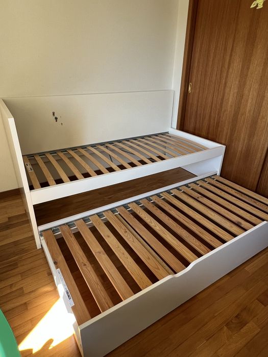 Cama Solteiro com dupla cama - IKEA FLAXA 90x200cm