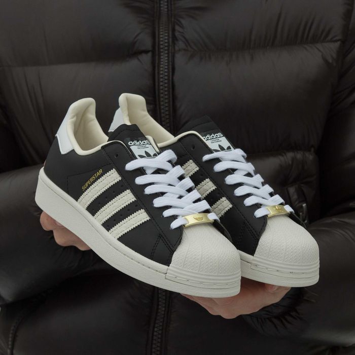 Кросівки Adidas Superstar Core Black Cream White premium