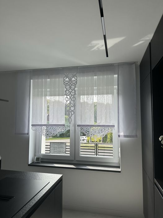 Firany panelowe białe komplet 5 elementów