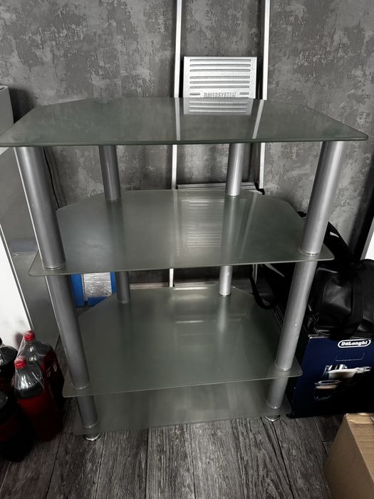 Stolik/regał szklany 4 półeczki