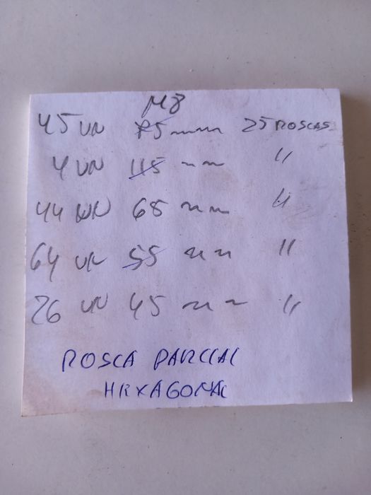 Parafuso rosca parcial
